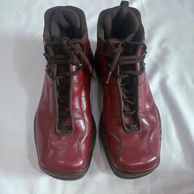PRADA 2000'S Vintage Skiskolaer Vibram Hiking Boots Leather photo 1
