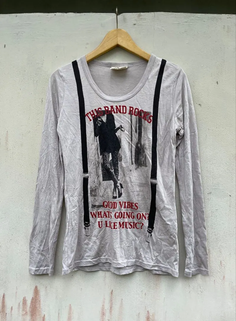 Y2K Jail Japanese Suspension Poem Tshirt  photo 1