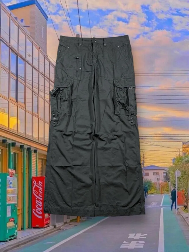Celana Panjang Cargo Bang Bang Baggy Fit Green photo 1