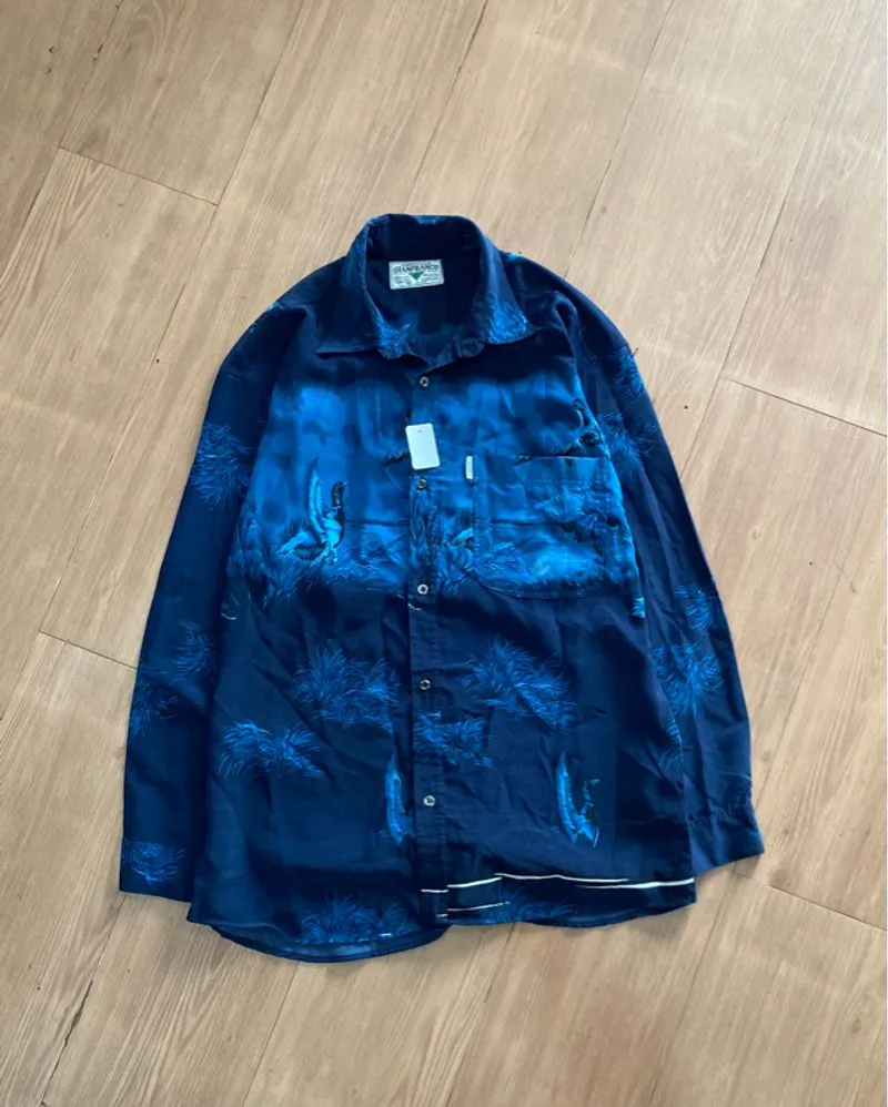 VINTAGE PATTERN LONG SHIRT FULL PRINT photo 1