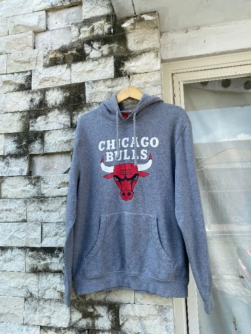 Hoodie Chicago Bulls vintage Nostalgia Co Mitchell & Ness Gr photo 1