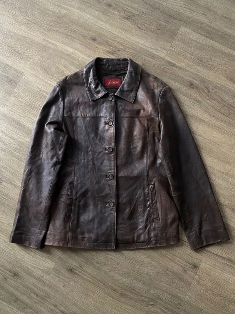 Leather jaket by Azzurro🇨🇳
Bahan kulit domba asli x unisex photo 1