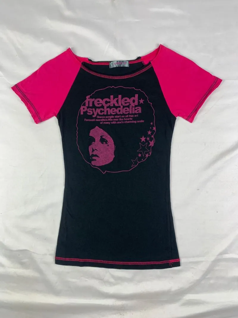 y2k Sweet B Japan Afro Girl Raglan Tee (XS) photo 1