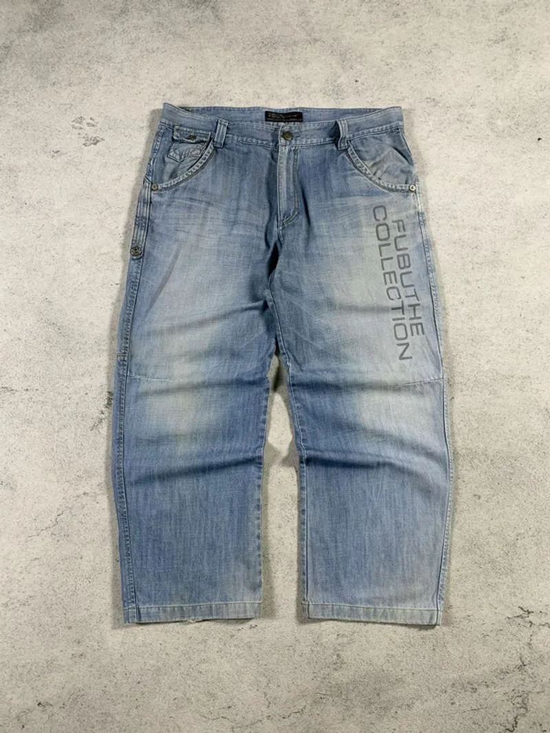 denim baggy pants vintage fubu collection photo 1