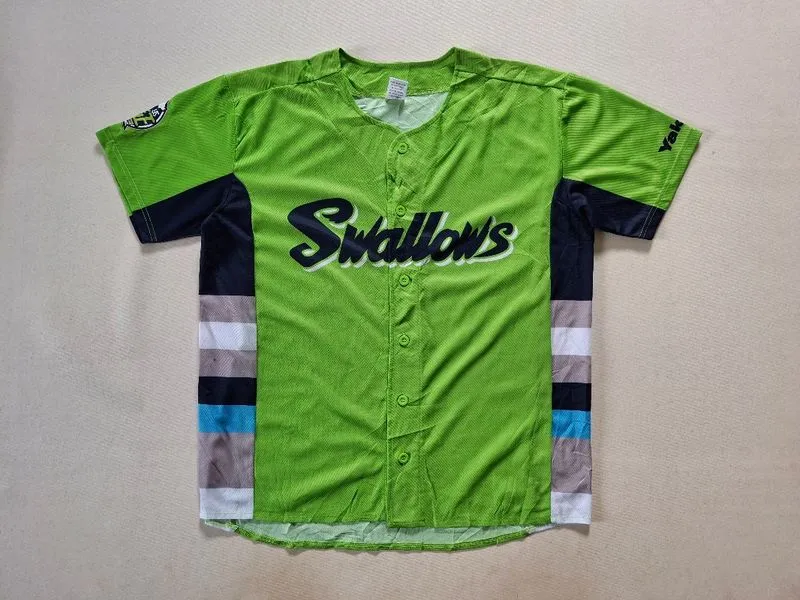 JERSEY BASEBALL MAJESTIC TOKYO YAKULT SWALLOWS ORIGINAL 100% photo 1
