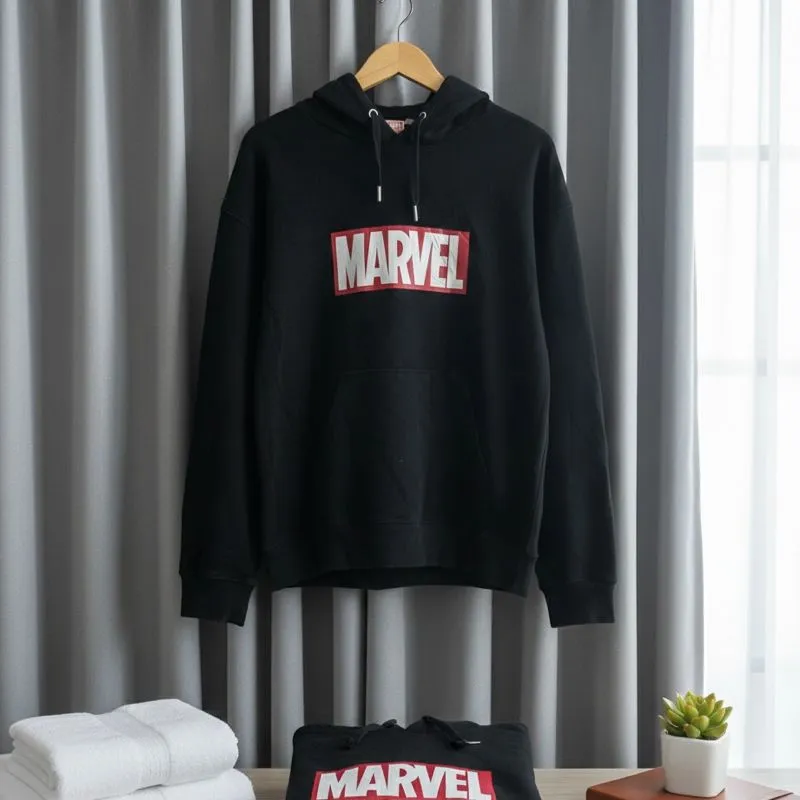 Uniqlo X Marvel Boxlogo Black Hoody photo 1