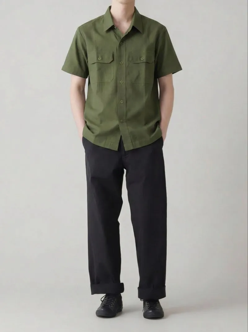 Workshirt Green 2 Pocket photo 1