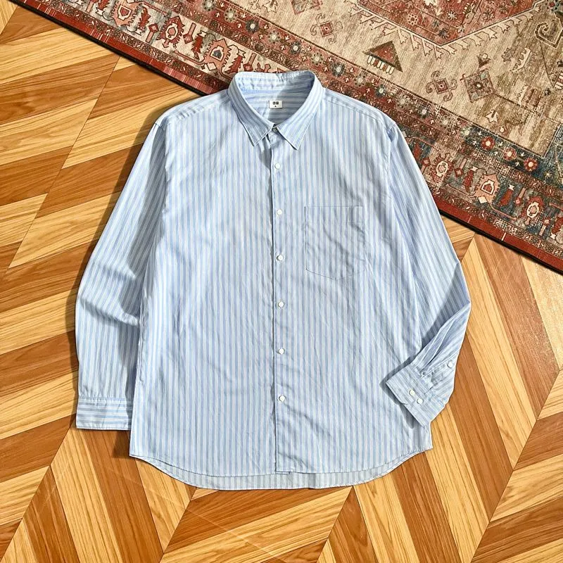 Kemejashirt Uniqlo Stripe Lightblue photo 1