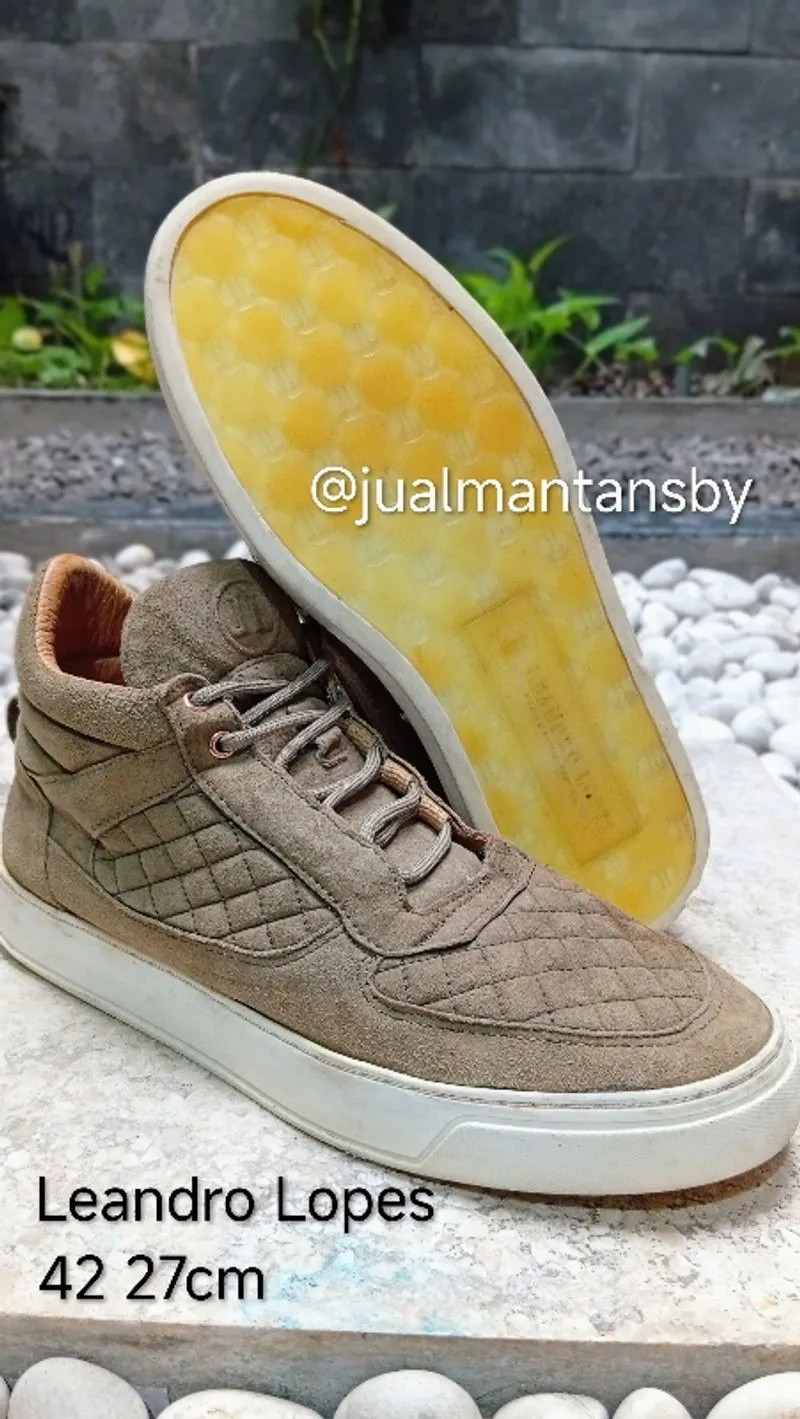 LEANDRO LOPES Mid Top Faisca Grey Handmade in Portugal photo 1