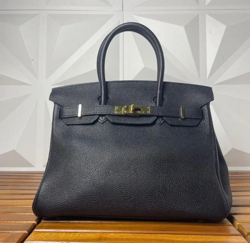Hermes Birkin Black 30 Togo leather Handbag GHW photo 1