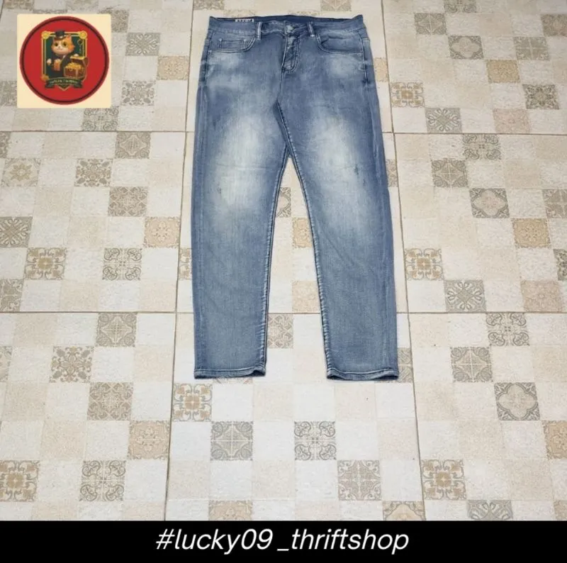 EA Jeans Pria Slim Fit | European Style | Light Wash  photo 1