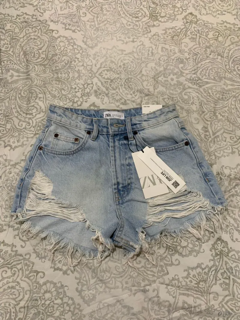 Zara denim short photo 1