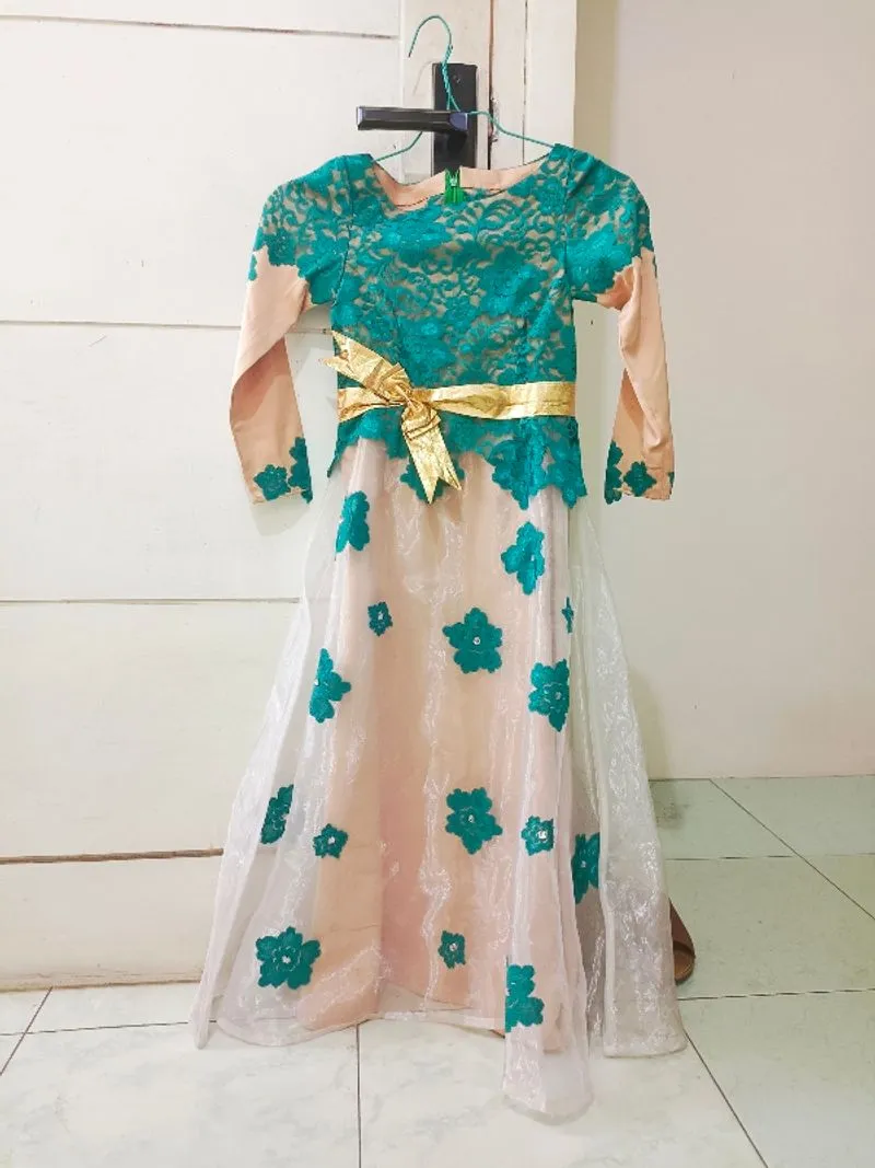 Kebaya Brokat Anak Hijau Biru photo 1