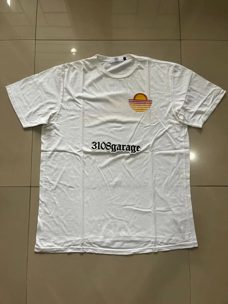 T-shirt tee kaos Abc nice Bali graphic print white sunset sz photo 1