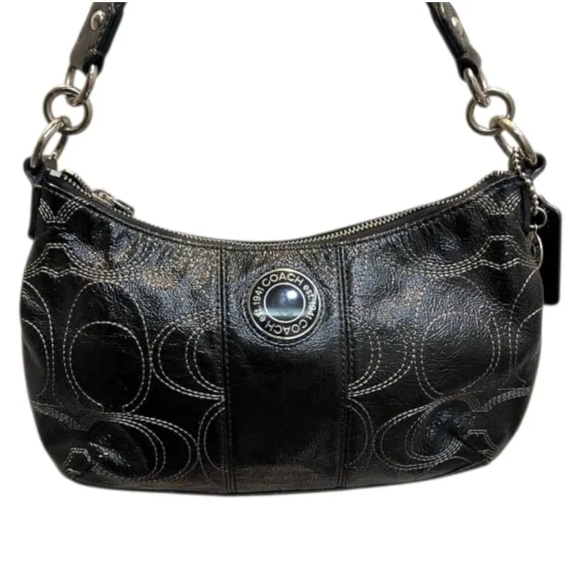 authentic vintage coach leather signature bag photo 1