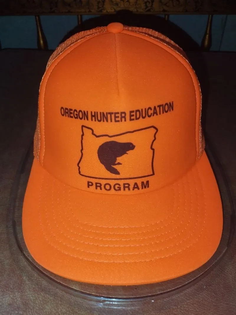 Vintage Retro Orange OREGON HUNTER EDUCATION PROGRAM Hat photo 1