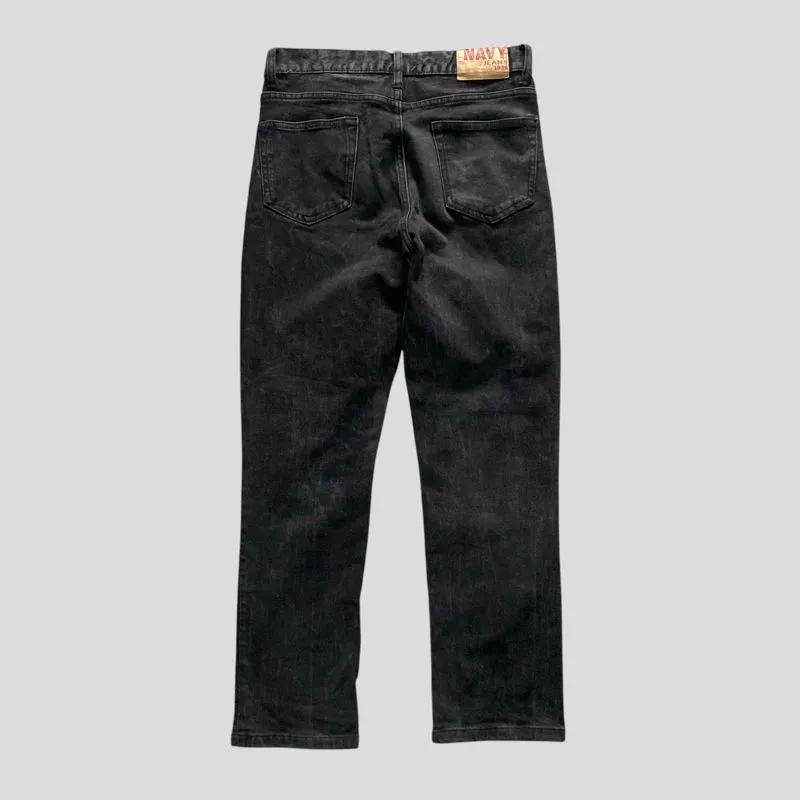 Vintage navy denim jeans washed photo 1