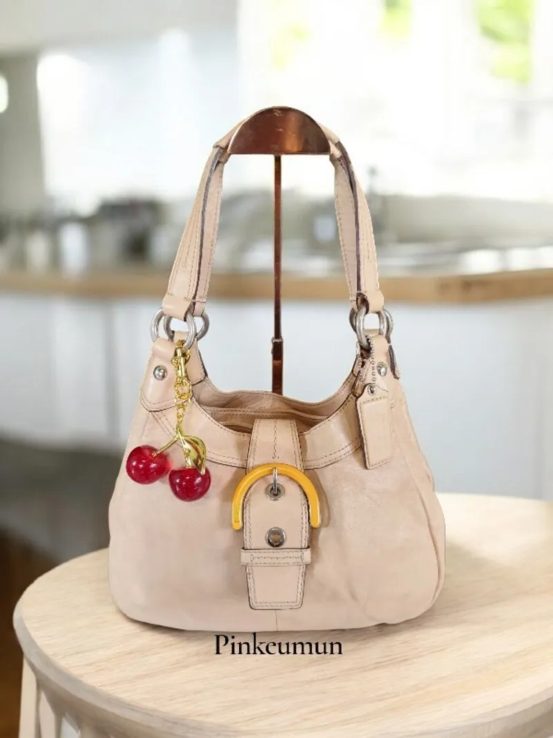 AUTH. COACH SOHO LYNN LEATHER HOBO photo 1
