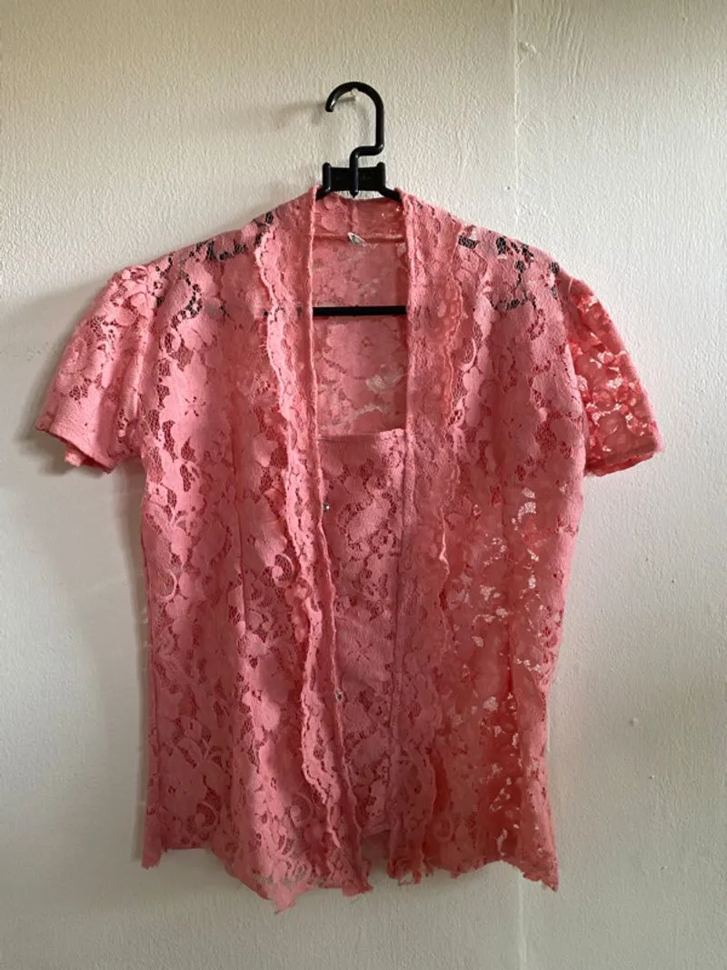 Kebaya pink lengan pendek photo 1