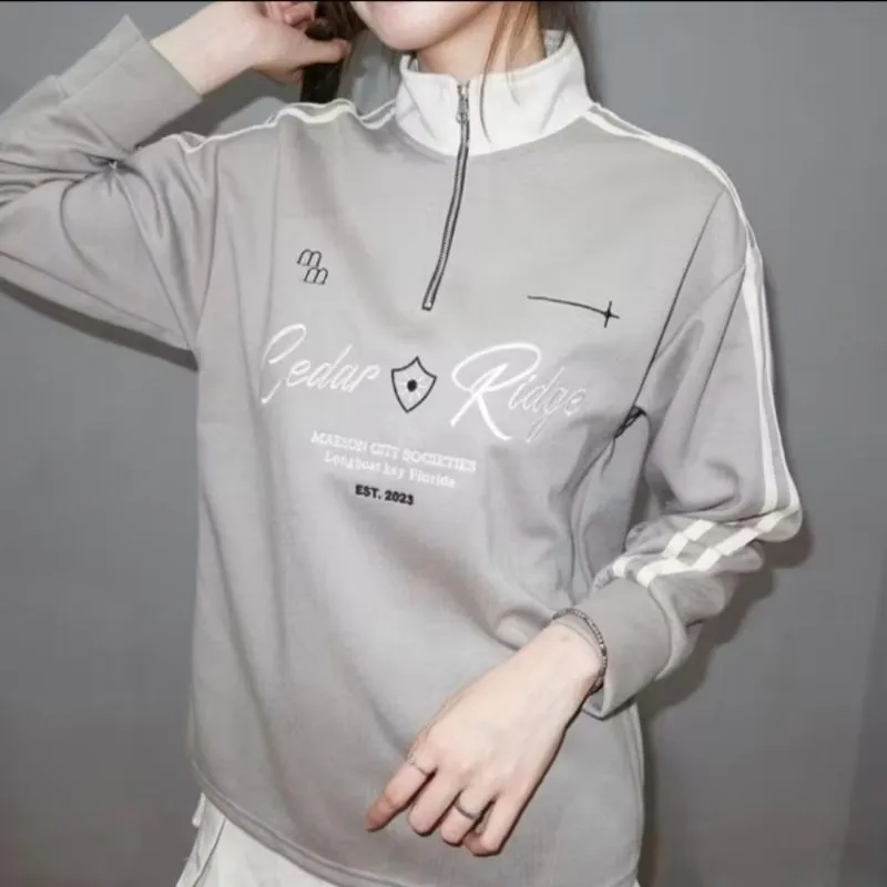 Maeson States Half Zip Turtle Neck Grey photo 1