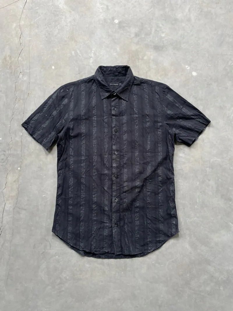 2000’s - Tete Homme Issey Miyake Motion Stripe Buton Up  photo 1