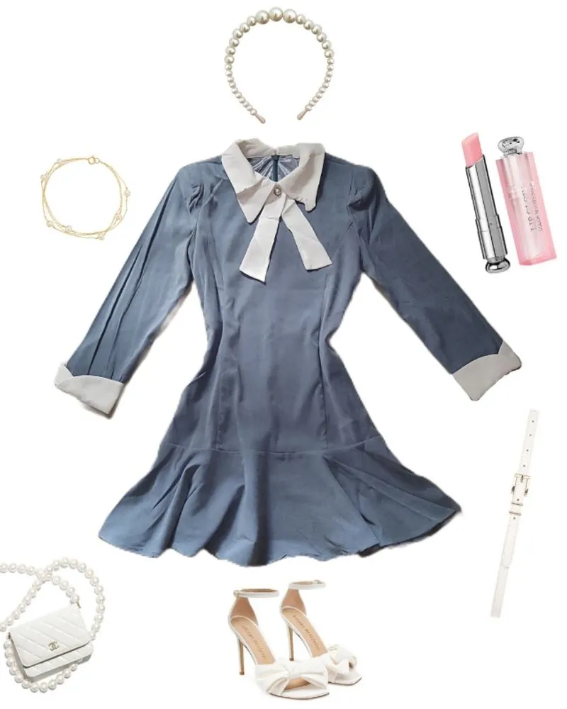 Soft Blue Baby Doll Dress photo 1