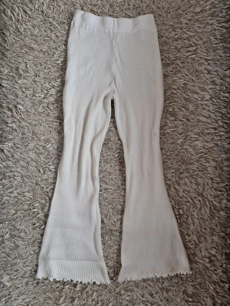 white knit pantsh photo 1