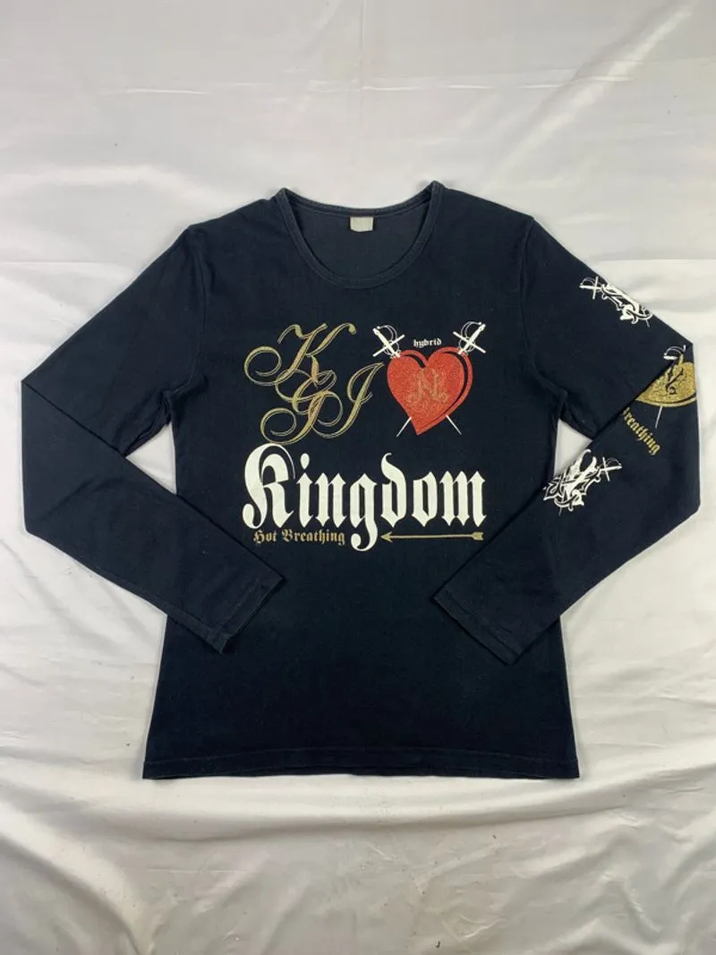 Cornflake Japan Black Heart Longsleeve Tee (L) photo 1