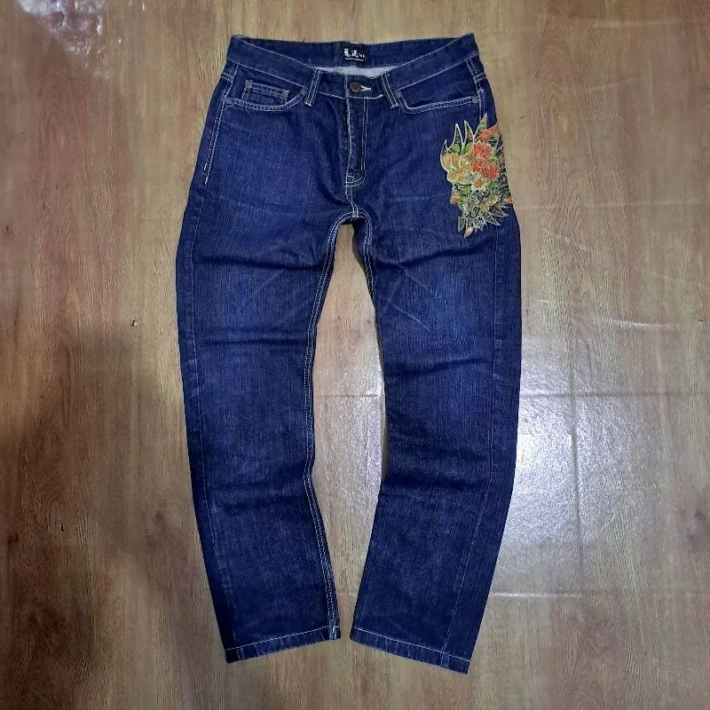 DENIM JEANS ONIARAI BERMOTIF JAPAN photo 1