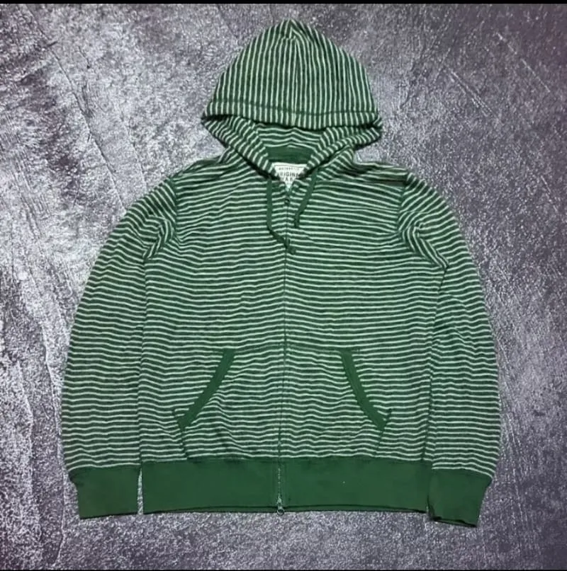 Uniqlo Streetwear Sportswear Hoody Pria white green photo 1