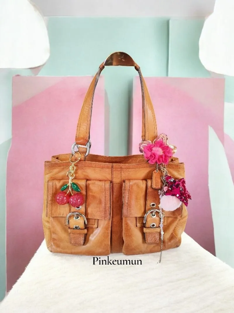 RARE AUTH. COACH LEATHER SOHO DOUBLE POCKET photo 1