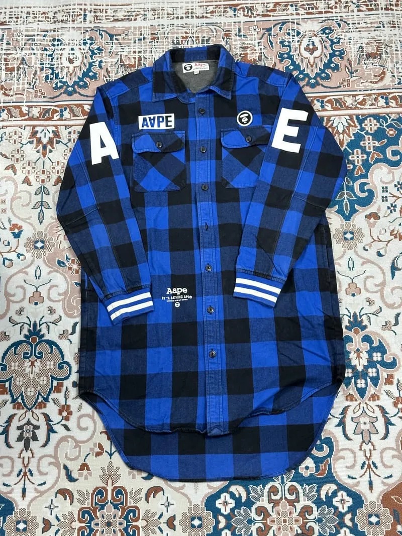 Y2K Emo Formal shirt Pria black blue photo 1