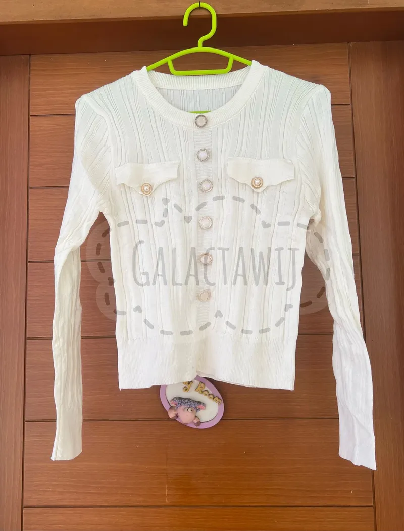 Balmain Crop top Wanita gold white photo 1