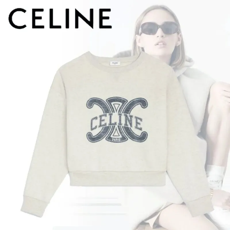 Celine Paris Triomphe Sweatshirt Gray photo 1