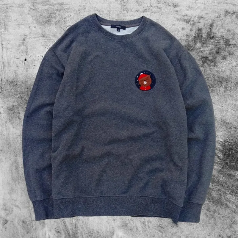 Topten Streetwear Casual Sweater Wanita black gray photo 1