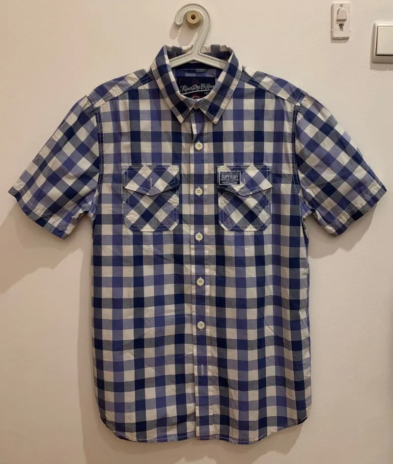 Superdry Casual Casual shirt Pria white blue photo 1