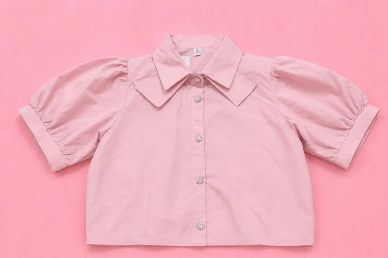 Kemeja Yuhan Puffy Baby Pink photo 1