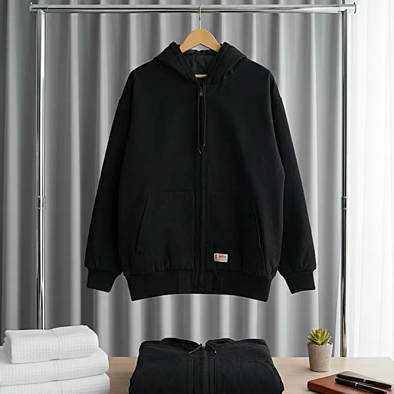 Java Japan Heavy Quilted Black Canvas Duck Active Hooded photo 1