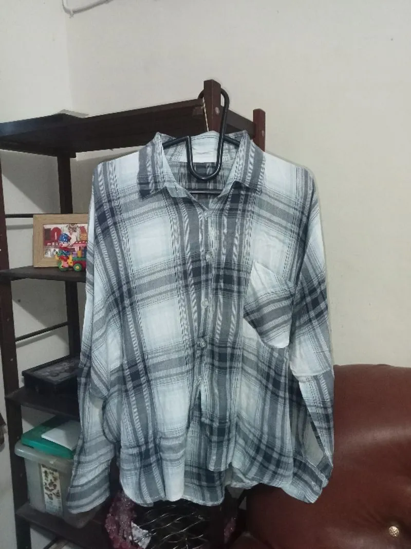 atasan kemeja flanel plaid tartan #028 photo 1