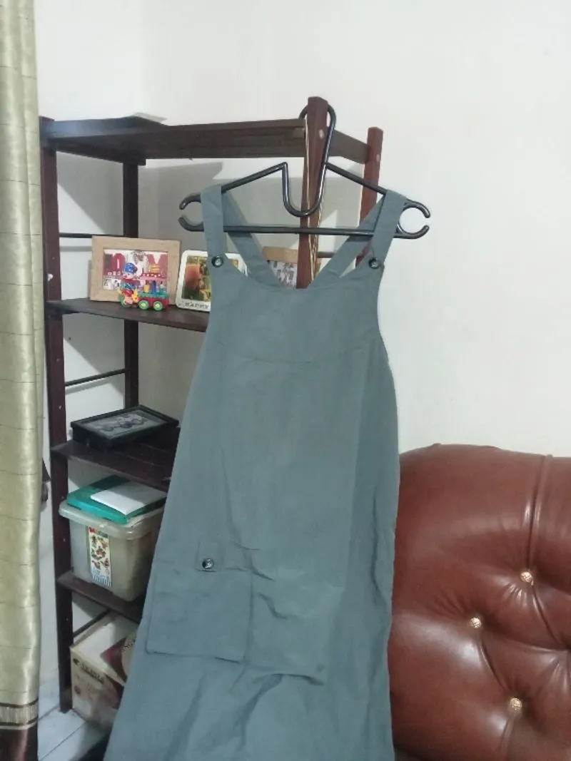 atasan overall jumpsuit parasut abu #036 photo 1