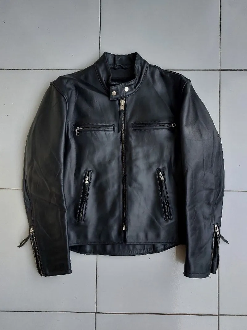 KADOYA JAPAN BIKER CAFERACER LEATHER JACKET JAKET KULIT photo 1
