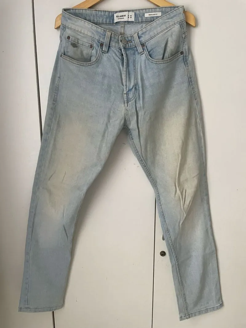 Pull & Bear regular fit light wash denim  photo 1
