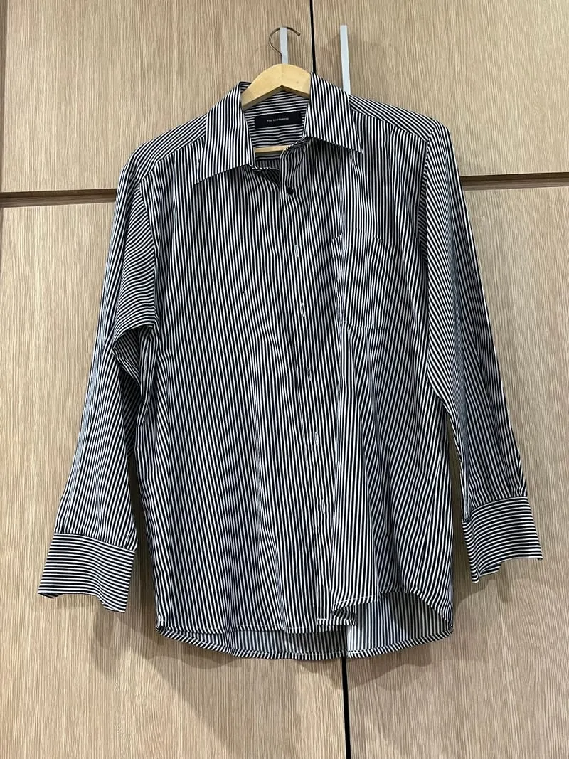 Executive Casual Casual shirt Pria white black photo 1