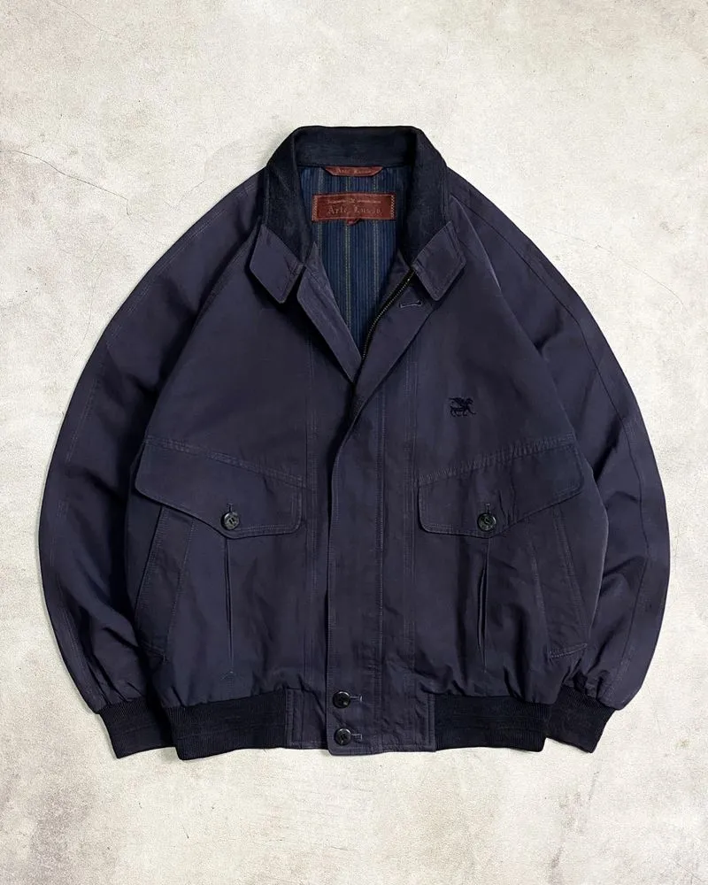 Arte Lusso Suede Harrington  Bomber Flight Work Jacket Vtg photo 1