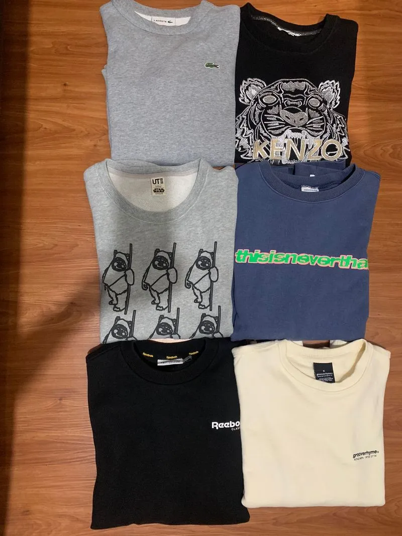 Lacoste Luxury Minimalist Sweater Pria white black gray photo 1