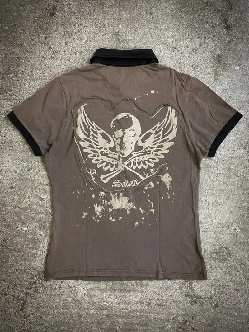 Affliction Skull Polo Shirt photo 1