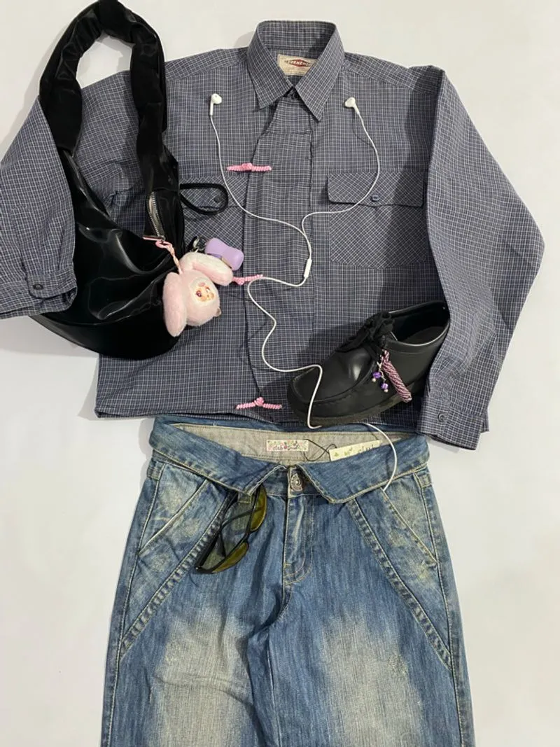 Cheongsam boxy shirt photo 1