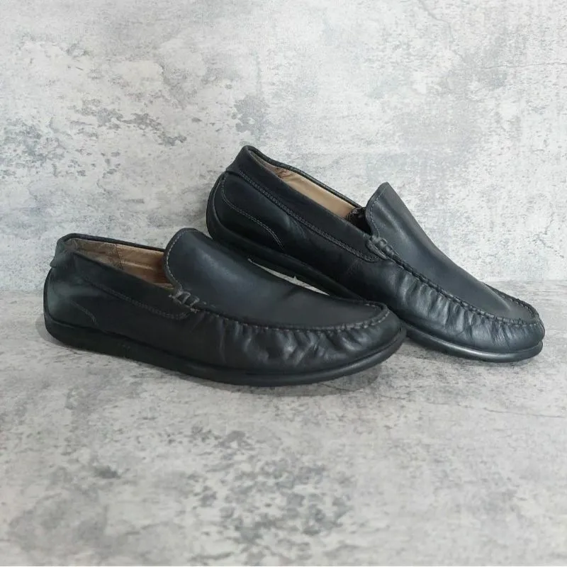 Sepatu Ecco Slip on full black photo 1