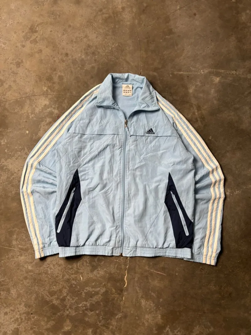 Windbreaker Adidas Three Stripes Vtg photo 1