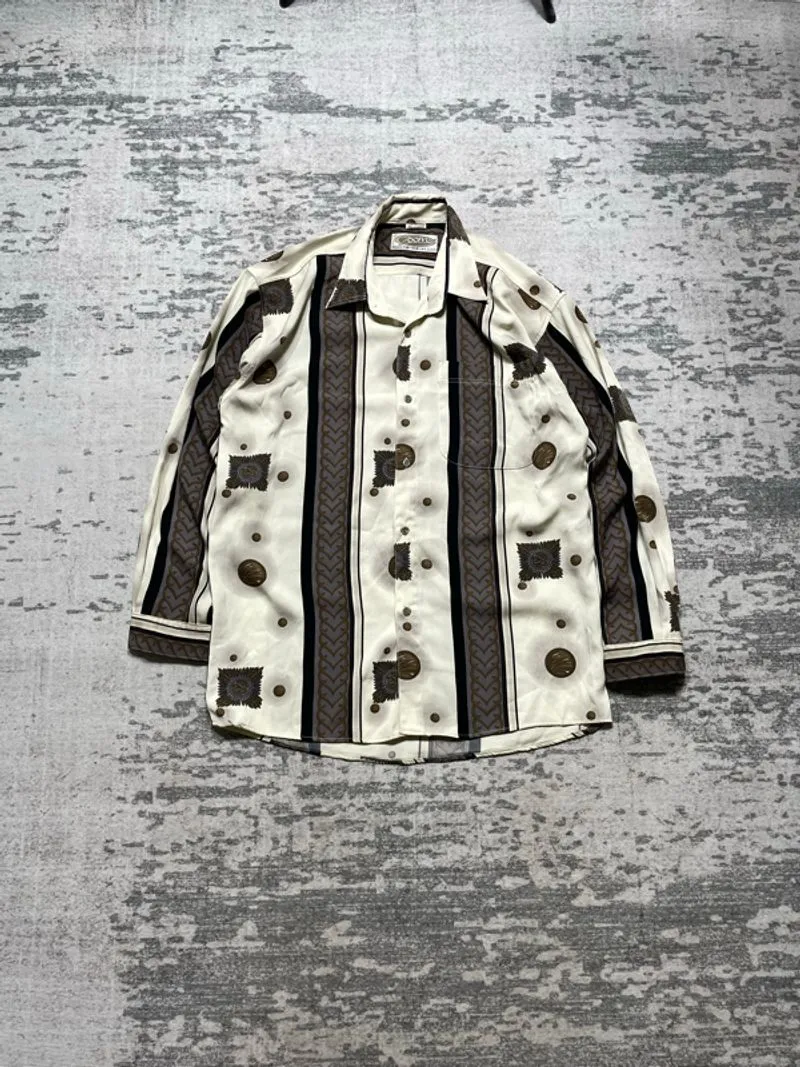 Zoom for your life pattern silk shirt  photo 1
